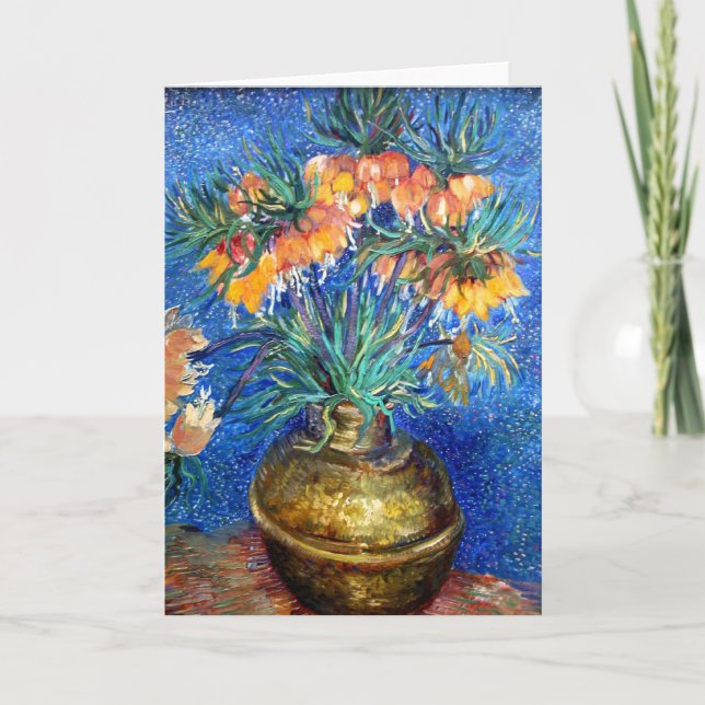 Cartão Fritillaries em Cobre Bowl: Vincent Van Gogh (Frente)