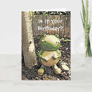 Cartão Frog and Tree Birthday Card