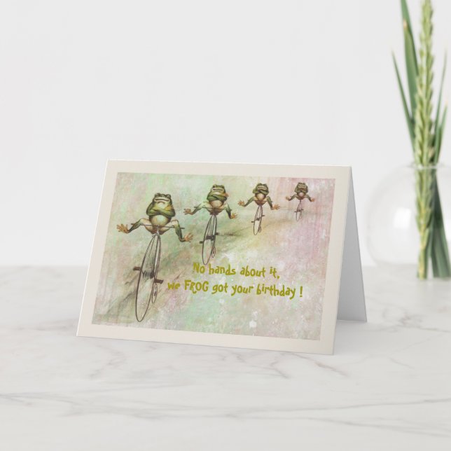 Cartão Frog Belated Birthday (Frente)