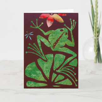 Cartão Frog Blank Greeting Card