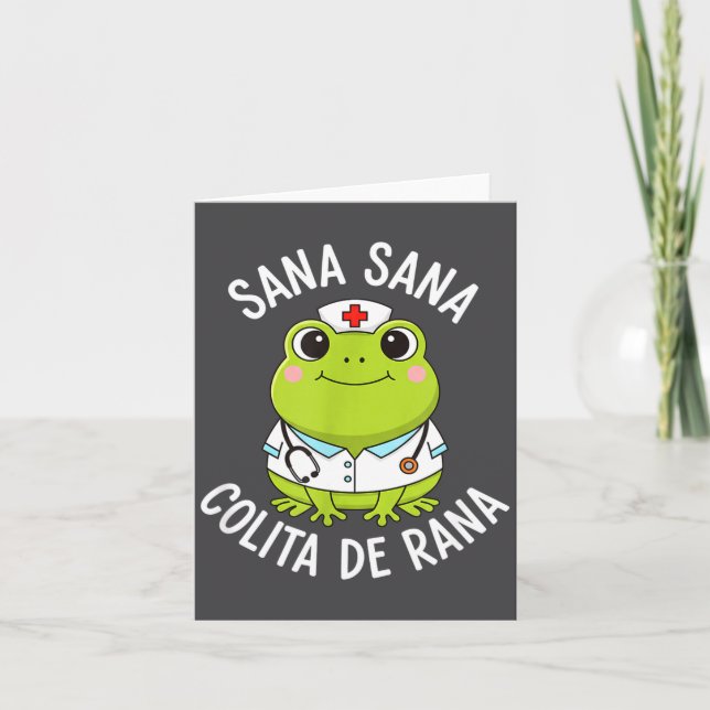 Cartão Frog Sana Sana Colita De Rana Frog Mexican Nurse L (Frente)