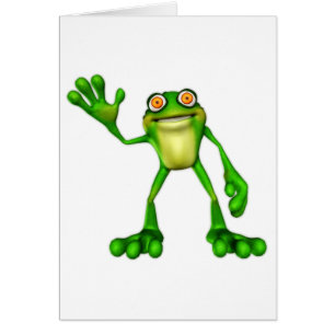 Cartão Froggie, o Sapo de acenar o desenho animado