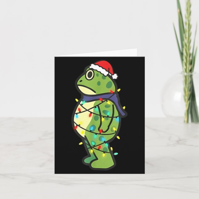 Cartão Frogs Against Fascism Rtland Frog Protest Christma (Frente)