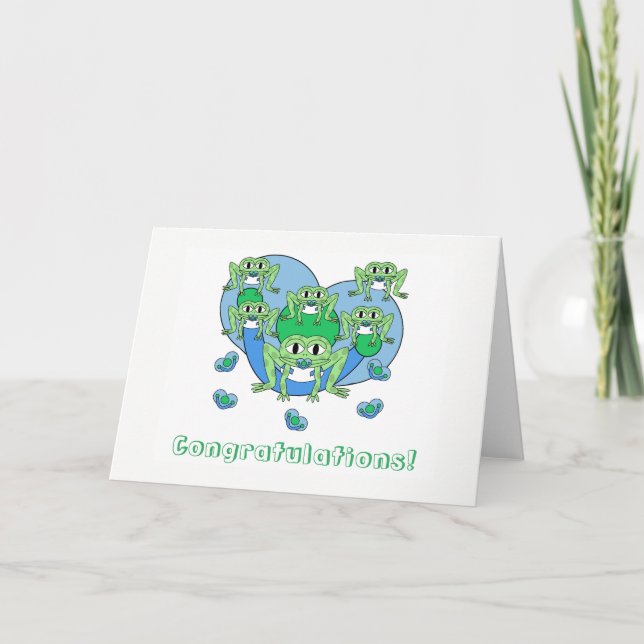 Cartão Frogs Baby Greeting Card (Frente)