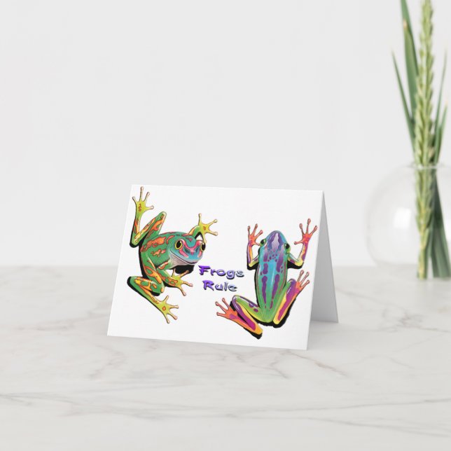 Cartão Frogs Rule Note Cards (Frente)