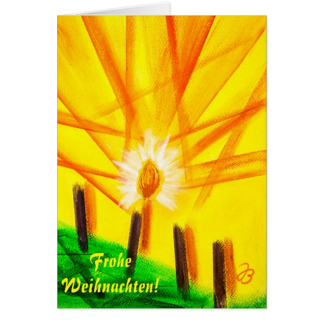 Cartão Frohe Weihnachten Folding Card (Frente)