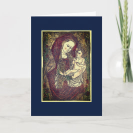 CARTÃO "FROHE WEIHNACHTEN" MADONNA & CHILD CHRISTM