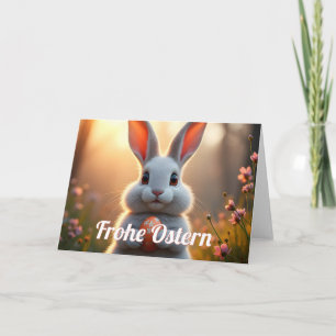 Cartão Fröhlicher Osterhase im Zauber des Frühlings