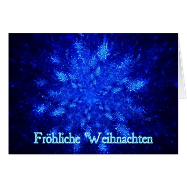 Cartão Froliche Weihnachten - Snowburst (Frente Horizontal)