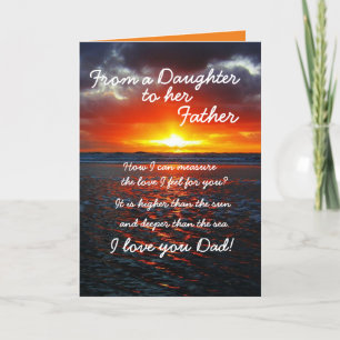 CARTÃO "FROM A DAUGHTER TO HER FATHER" GREETING CARD