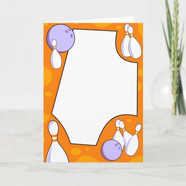 Cartão Fronteira de boliche (Frente)