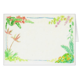 Cartão Fronteira de Plantas Tropicais