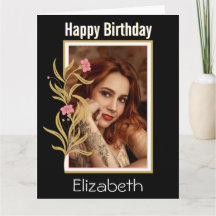 Fronteira Preta Personalizada de Aniversário Feliz