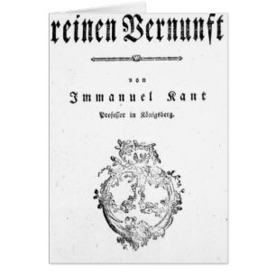 Cartão Frontispício 'da crítica de puro