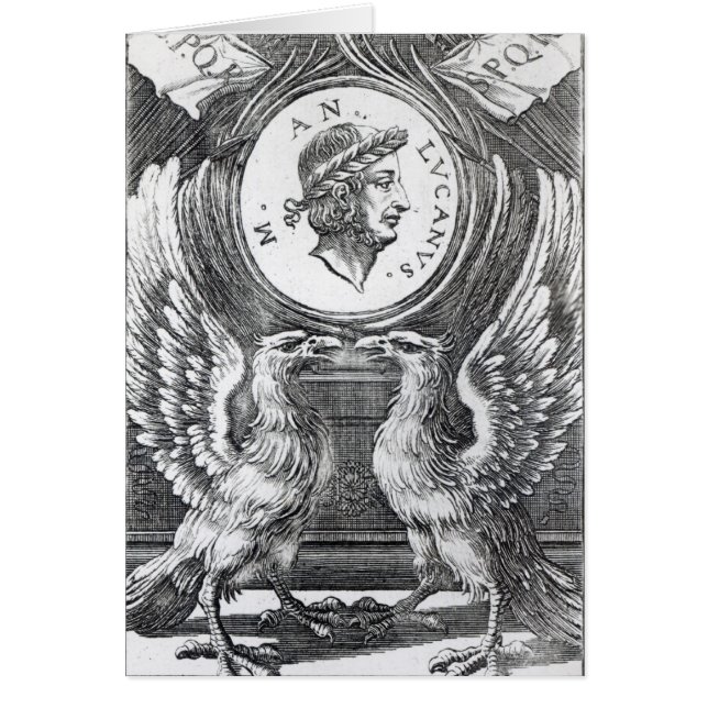 Cartão Frontispiece 'ao Pharsalia de Lucan (Frente)