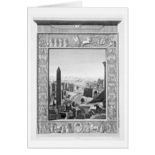 Cartão Frontispiece ao volume 1 da descrição do ` do por