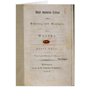 Cartão Frontispiece de 'fora de minha vida