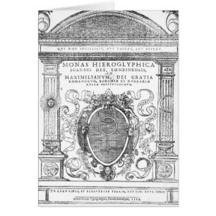 Cartão Frontispiece 'de Monas Hieroglyphica