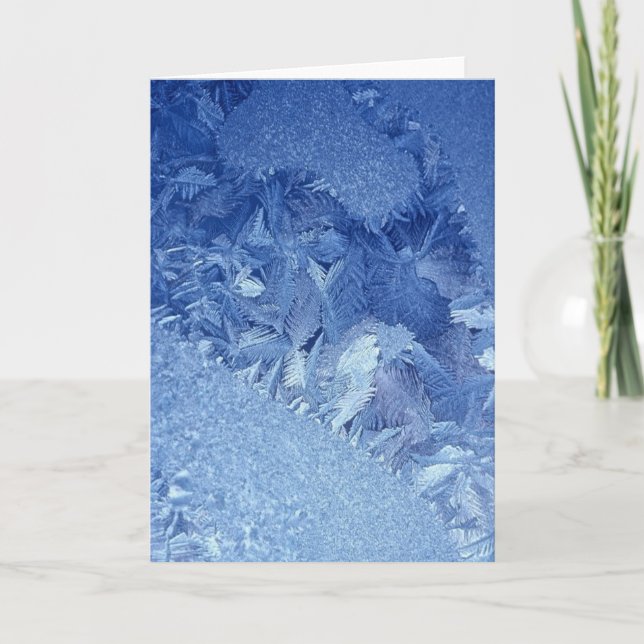 Cartão Frost Feathers Greeting Card (Frente)