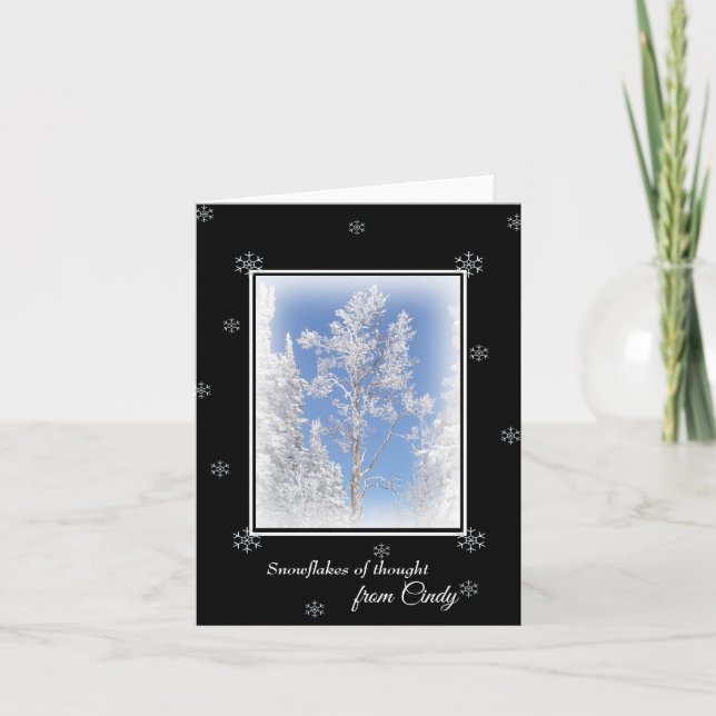 Cartão Frosted Aspen Personalized Note Card (Frente)