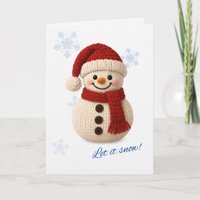 Cartão Frosty hugs & snowy smiles (Frente)