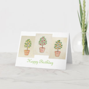 Cartão Fruit Tree Trio birthday card