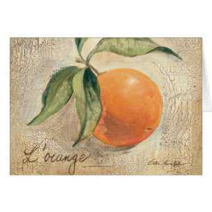 Cartão Fruta alaranjada brilhante redonda