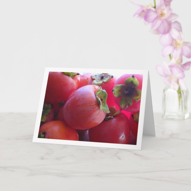 Cartão Fruta Caqui (Orquídea)