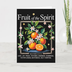 Cartão Fruta Cristã Do Espírito Vintage Fruta Laranja