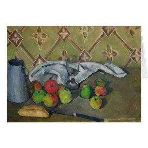 Cartão Fruta de Paul Cezanne , Serviette e jarro de