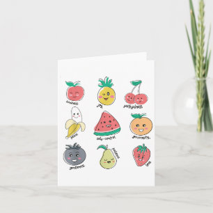 Cartão Fruta De Virtudes Espirituosas Crianças Cristãs Ka