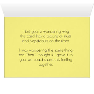 Cartão Fruta e Veggs