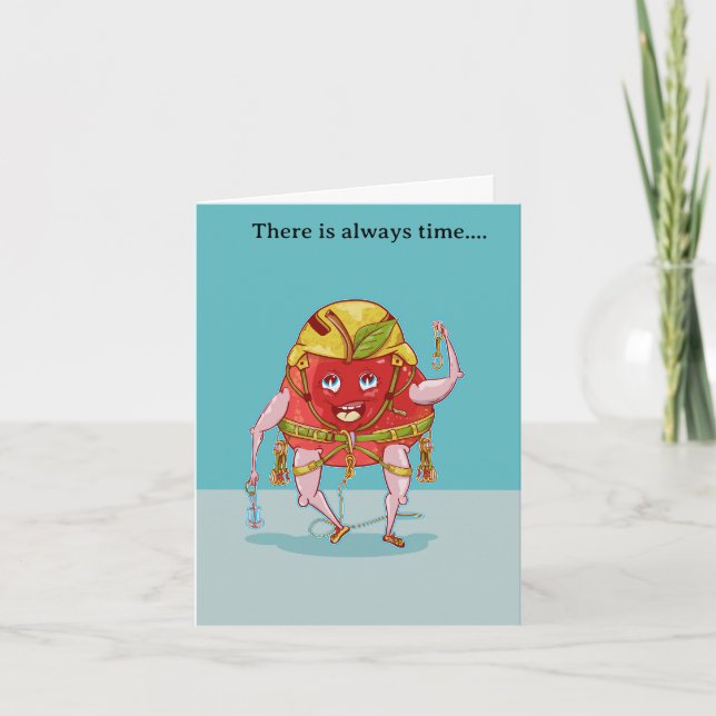 Cartão Fruta Engraçada Com O Clima Da Apple Rock (Frente)