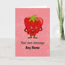Fruta Engraçada - Personalizado Rosa De Morango In
