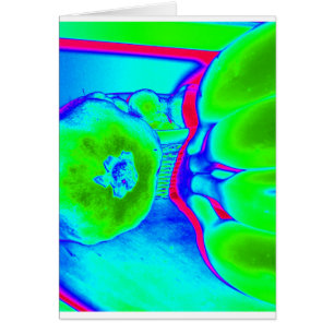 Cartão fruta fluorescente verde
