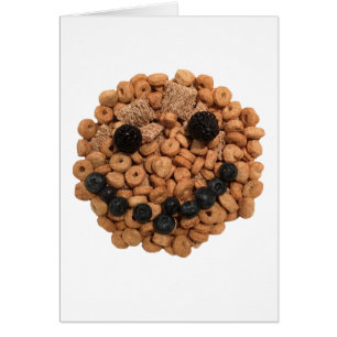 Cartão Fruta Sorridente e Face Cereal