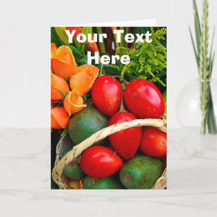 Cartão Fruta tropical personalizável