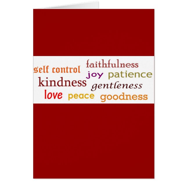 Cartão Frutas do espírito (Frente)