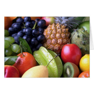 Cartão Frutas e vegetação