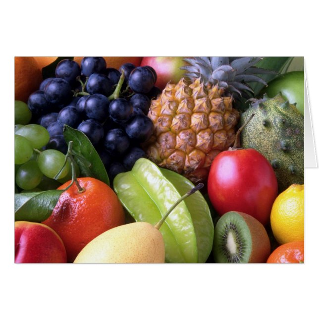 Cartão Frutas e vegetação (Frente Horizontal)