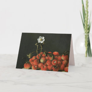 CARTÃO FRUTAS VERMELHAS / MORANGOS E FLOR