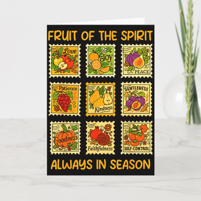 Cartão Fruto Do Espírito Fé Cristã Jesus Deus Amor (Frente)