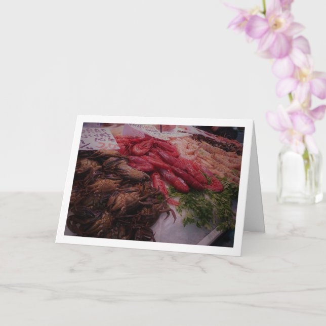 Cartão Frutos do mar no Mercado Central, Valência, Espanh (Orquídea)