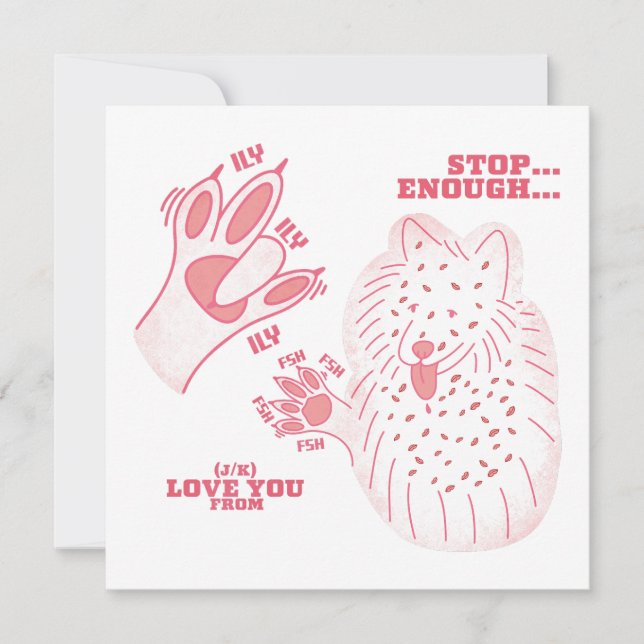 Cartão FSH - Parar o suficiente para que J/K te ame - ASL (Frente)