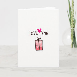 Cartão Fuchsia Heart Love You