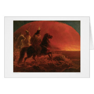 Cartão Fujindo um fogo da pradaria (1868A)