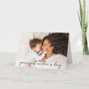 Cartão Full Photo First Mother's Day Card