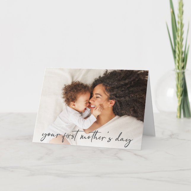 Cartão Full Photo First Mother's Day Card (Frente)