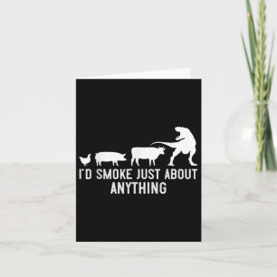 Cartão Fumaça De Camisa Fumante De Carne Fumando Fumar Qu