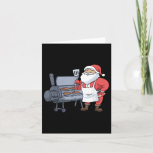 Cartão Fumaça Natal Barbecue Santa Claus Grill